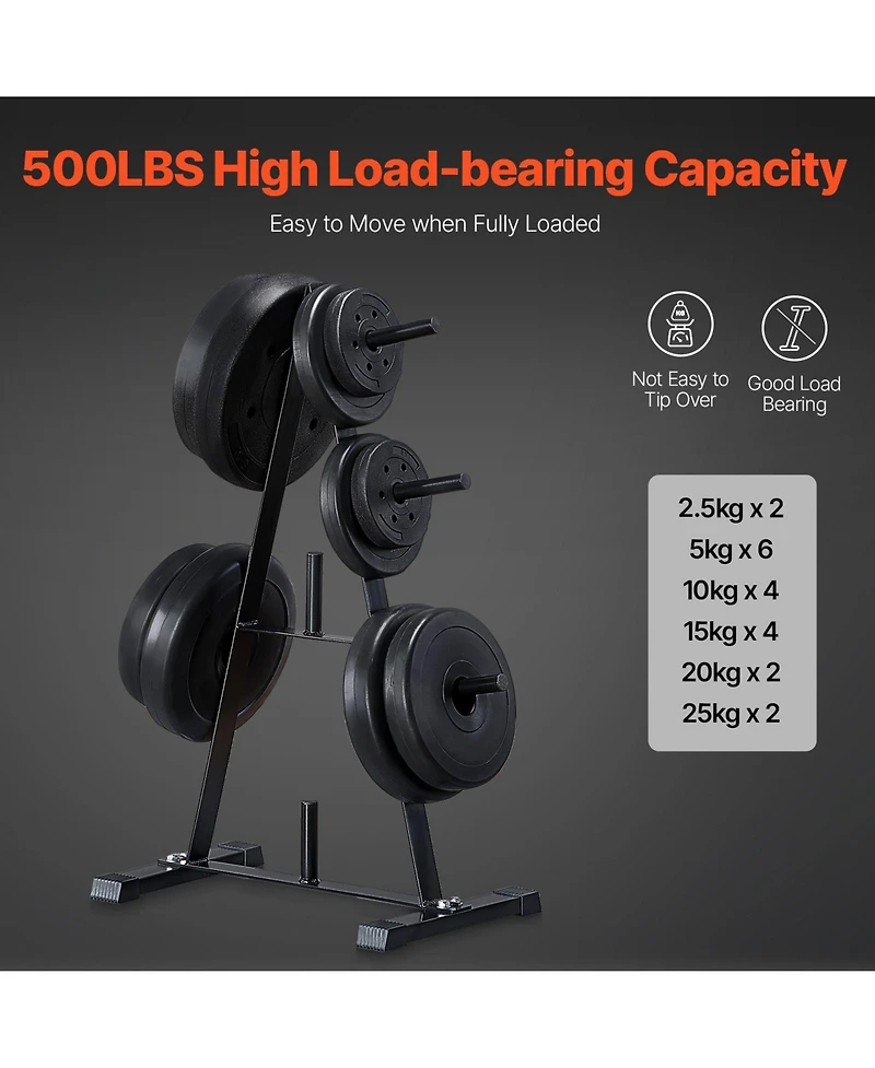 Mecale A Frame Weight Plate Rack for Plates 500 lbs Capacity