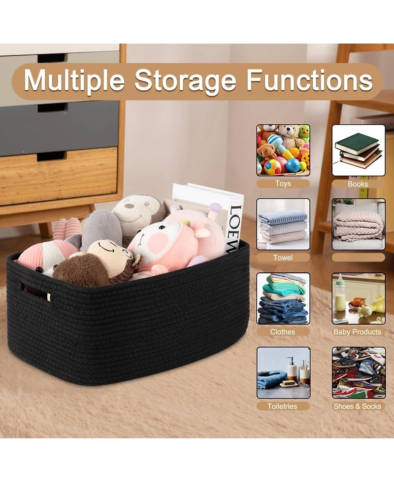 Gnuadz Woven Rope Storage Basket Organizer Bins Gift