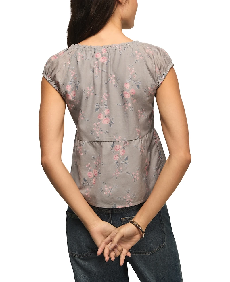 Lucky Brand Women's Floral Print Top