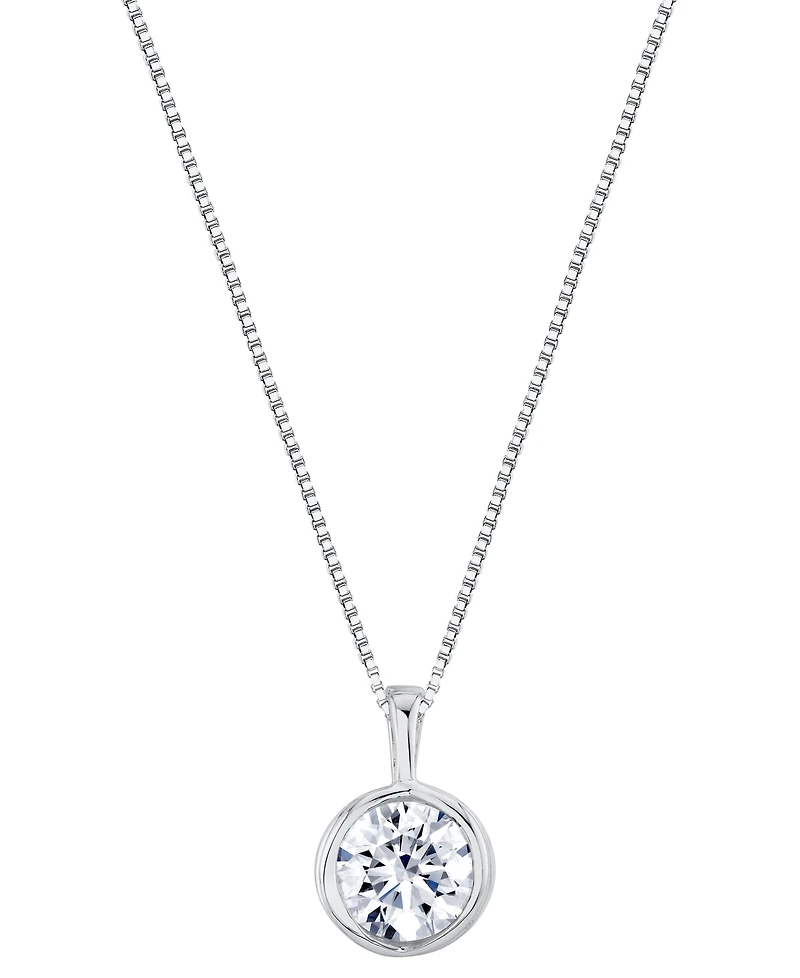 Macy's Certified Lab Grown Diamond Pendant Necklace (2 ct. t.w.) in 14k White Gold (Also Available in 14k Yellow Gold)