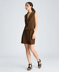 Kenneth Cole Women's Fitted Notch Collar Sleeveless Vest