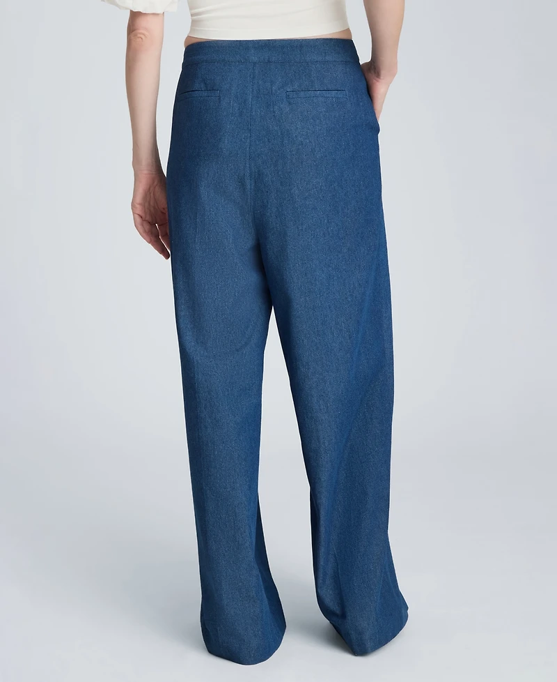Kenneth Cole Women's High-Rise Triple Pleated Wide-Leg Pants