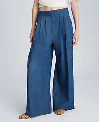 Kenneth Cole Women's High-Rise Triple Pleated Wide-Leg Pants