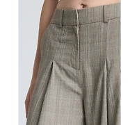 Kenneth Cole Women's High-Rise Pleated Wide-Leg Pants