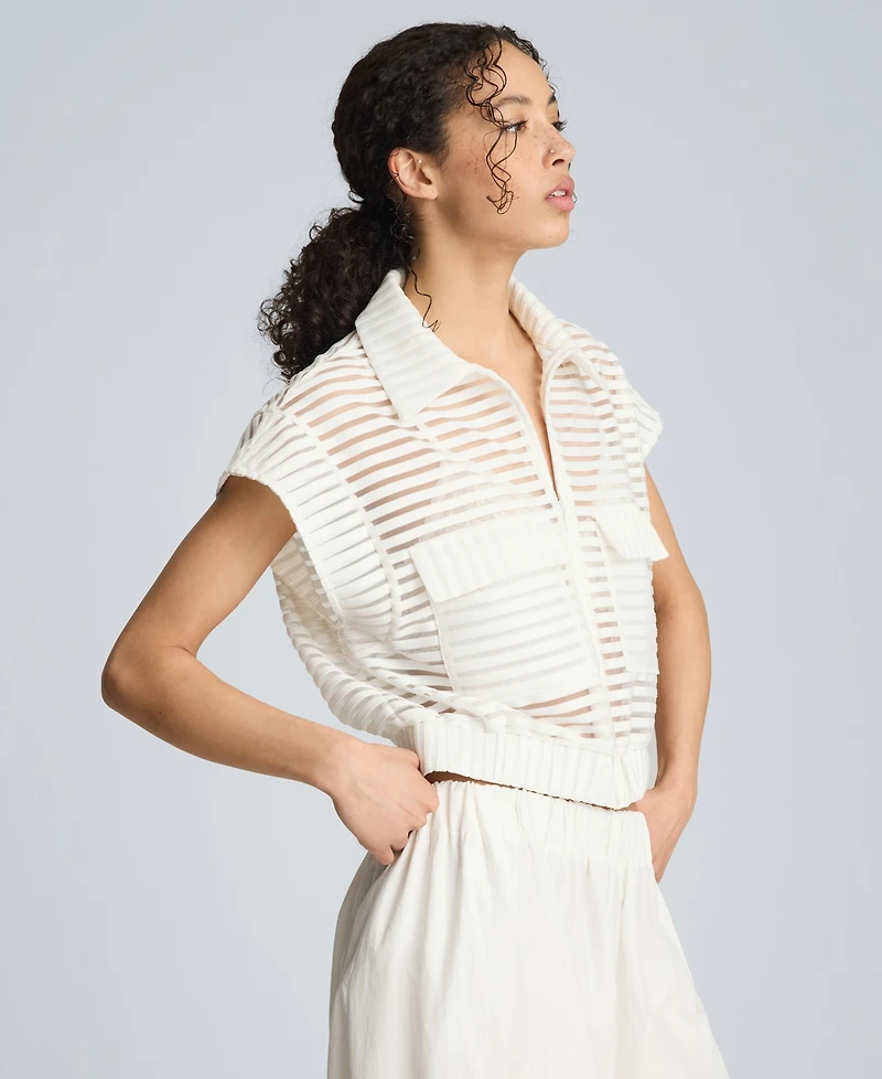 Kenneth Cole Women's Collared Neck Cardigan