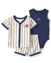Cater's Baby Boys' Short-Sleeve Top, Bodysuit, and Shorts, 3-Piece Set