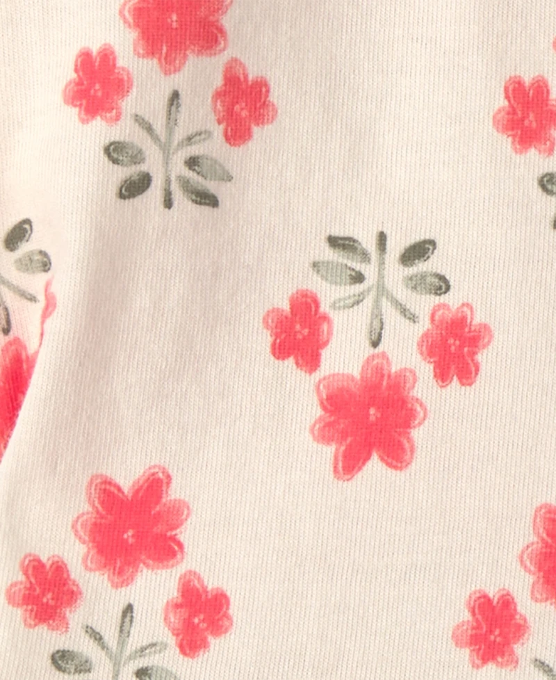 Carter's Baby Girls' Floral Top, Bodysuit and Shorts, 3-Piece Set