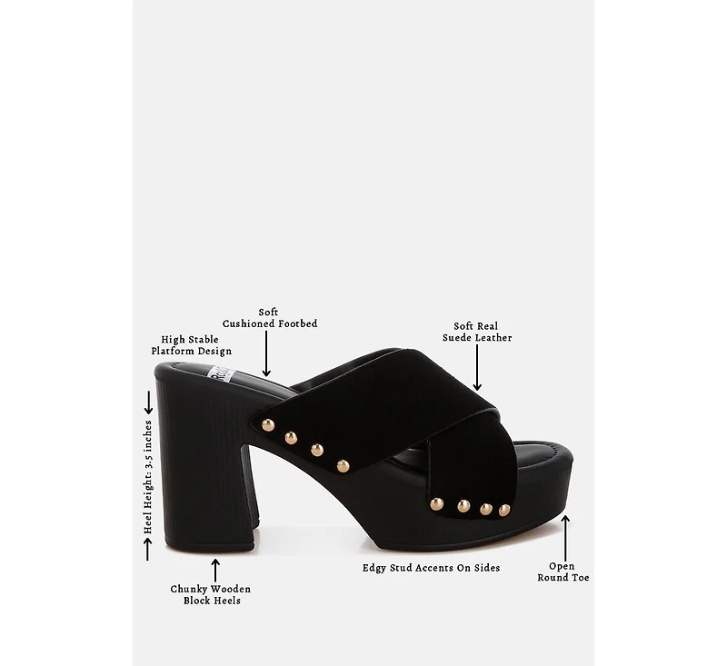 Rag & Co Women's Mearsk Genuine Suede Leather Clogs