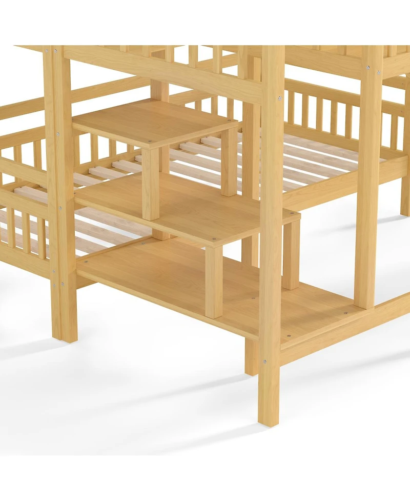 Streamdale Furniture Bunk Bed with Slide and Storage Stairs