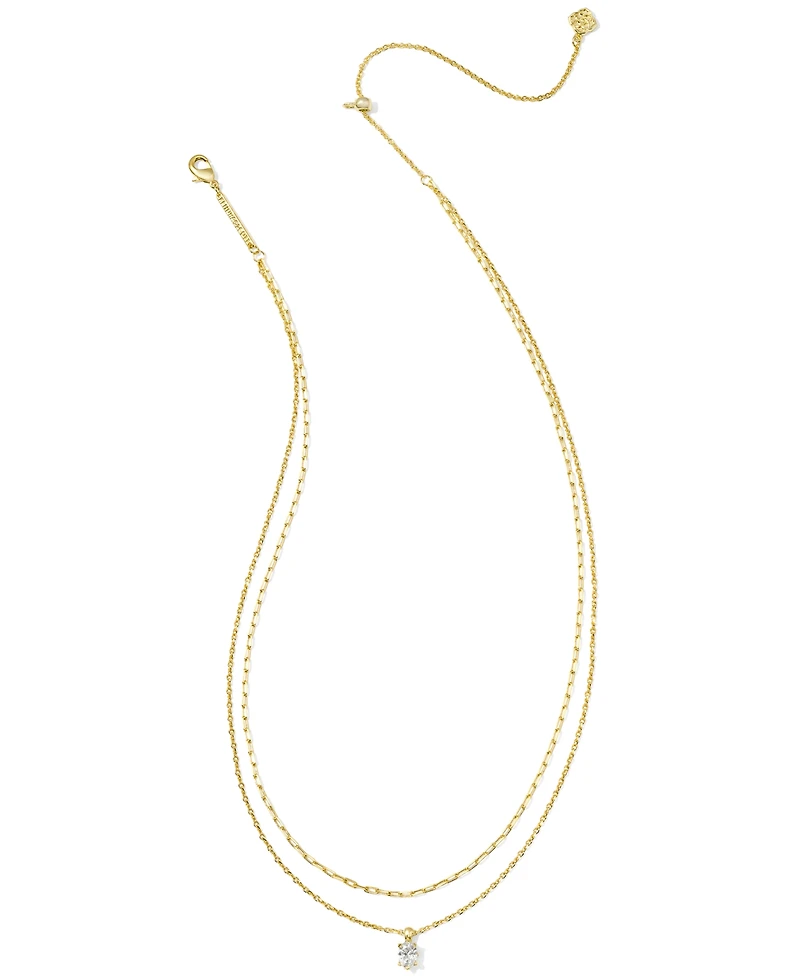 Kendra Scott Cailin Cubic Zirconia Layered Multi Strand Necklace