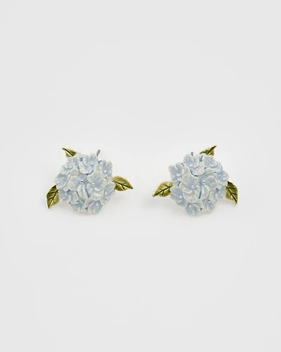 Fable England Hydrangea Earrings Silver