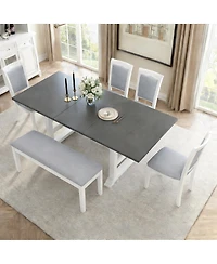 Streamdale Furniture Extendable 6-Piece Dining Set with Bench