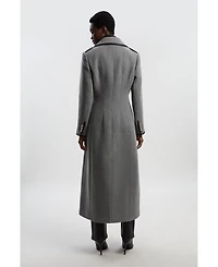 Karen Millen Women's Military Tailored Midi Coat