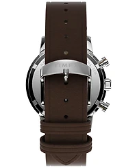 Timex Men's Quartz Chronograph Brown Leather Watch 40mm