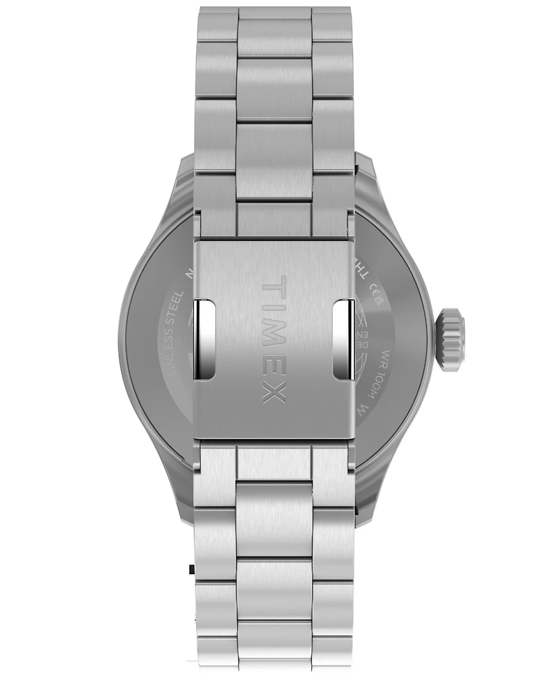 Timex Women's Quartz Analog Silver-Tone Stainless Steel Watch 30mm