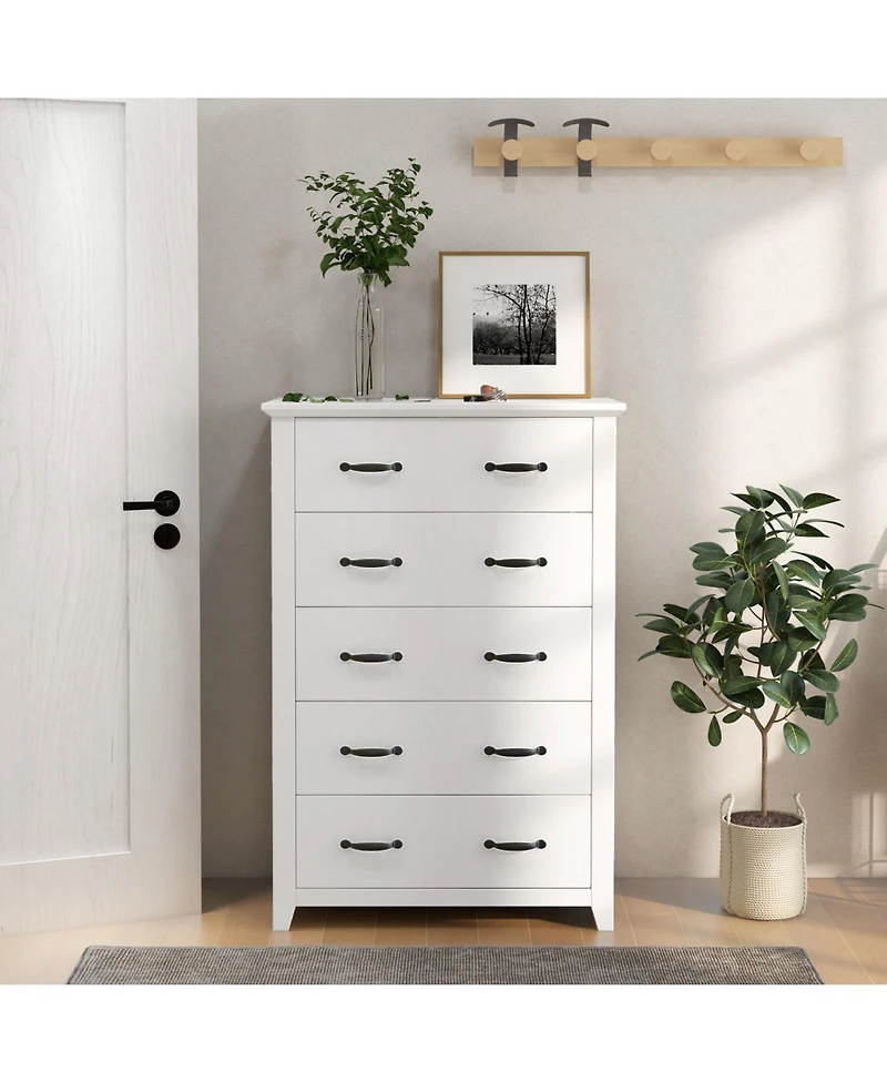 Slickblue Tall 5-Drawer Storage Dresser for Bedroom and Living Area