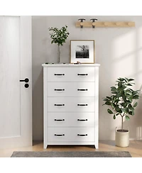 Slickblue Tall 5-Drawer Storage Dresser for Bedroom and Living Area
