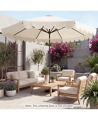 Slickblue Outdoor Patio Umbrella with Crank and Push Button Tilt Mechanism