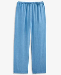 On 34th Women's Chambray Pull-On Wide-Leg Pants, Macy's Exclusive