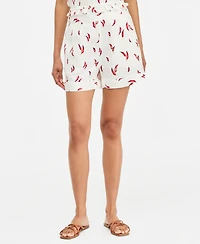 On 34th Women's Linen-Blend Tailored Pull-On Shorts, Macy's Exclusive