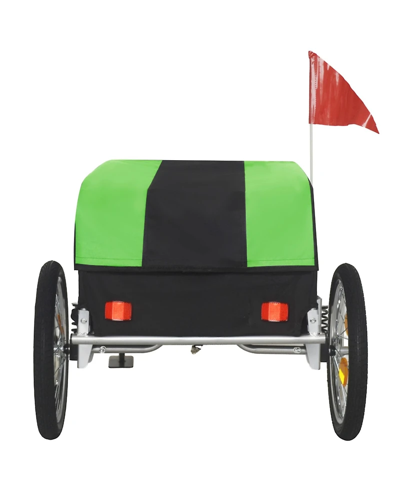 Rainsken Heavy-Duty Bike Cargo Trailer, Bicycle Storage Cart with Removable Cover, All-Terrain Wheels and Foldable Design, 88 lbs Capacity