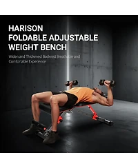 Harison Adjustable Weight Bench with Leg Extension and Preacher Pad, 800 lbs Capacity (Hrm-608G)