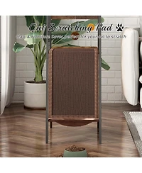 Aostirmotor Modern Cat Tree 58 Inch, Large Cat Tower for Maine Coon with Scratching Board, Large Perch, Hammock and Removable Pads