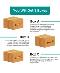 Gouun 97 in Modular 3-Seat Sofa Couch with Usb Ports and Side Storage Pocket