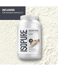 Isopure, Zero Carb Whey Protein Isolate, 25g Protein Powder, Unflavored, 3 lb, 47 Servings