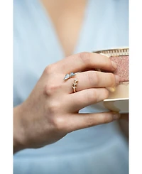 Fable England Enamel Butterfly Ring