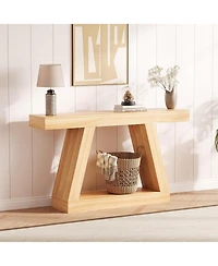 gaomon Farmhouse Console Table with Trapezium Design