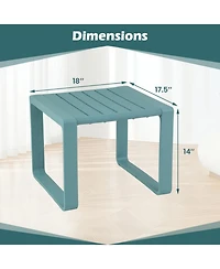 Gouun Adirondack Outdoor Side Table Set of 2 with Slatted Top and U-Shaped Base