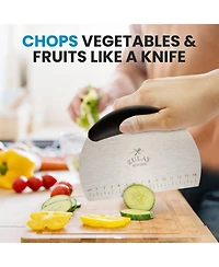 Zulay Kitchen Multi-purpose Bench Scraper And Chopper - Round