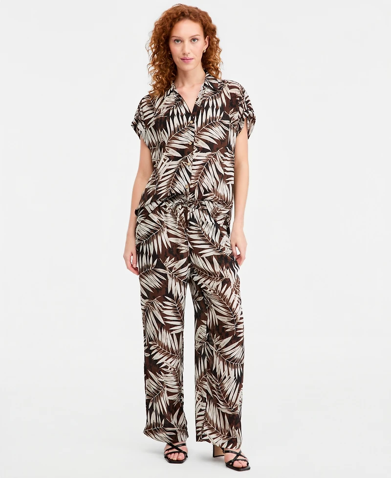 Jones New York Women's Mid Rise Wide Leg Pants