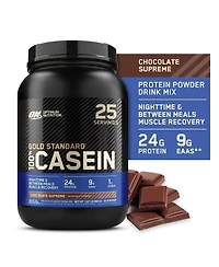 Optimum Nutrition Gold Standard Casein, 24 grams Protein Powder, Chocolate Supreme, 25 Servings
