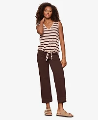 Sanctuary Petite V-Neck Tie-Front Tank Top