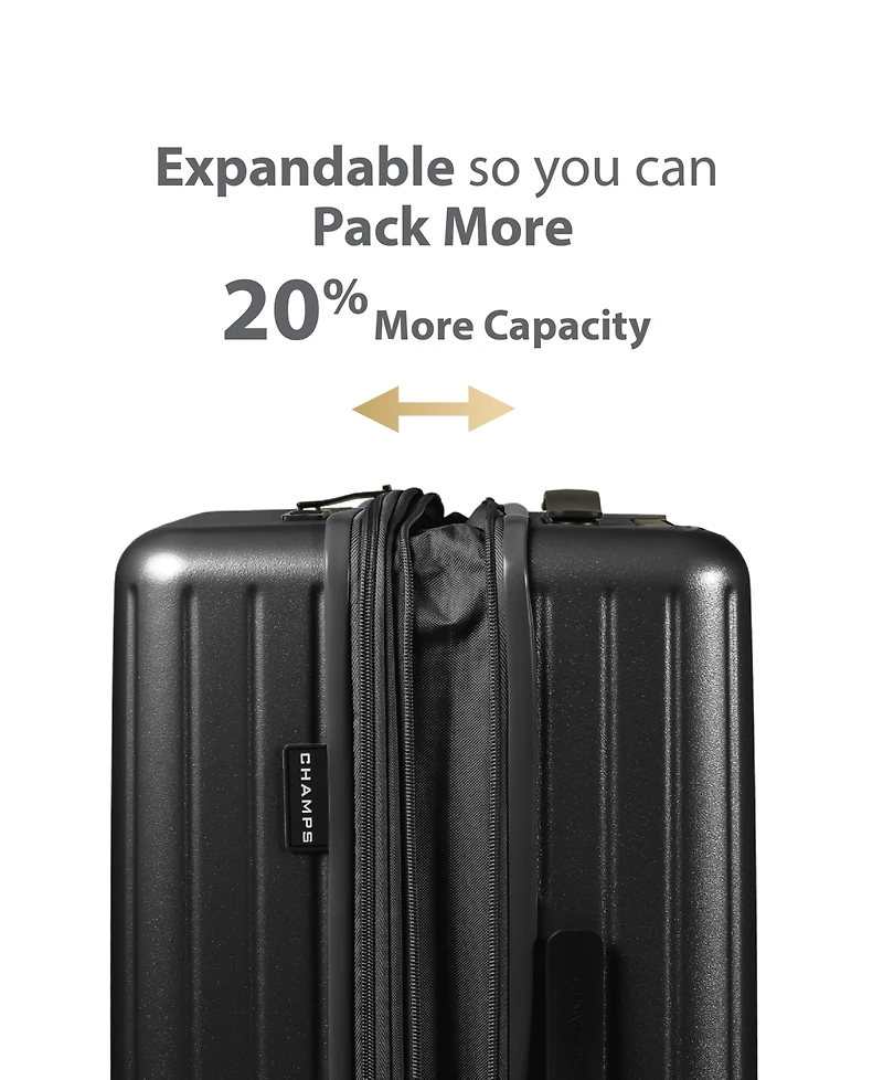 Champs 3-Piece Fresh Ii Hardside Luggage Set