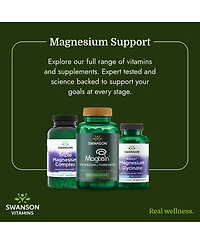 Swanson Triple Magnesium 400mg 300 Capsules Complex Supplement with Citrate, Oxide and Aspartate for Bone Health and Optimal Absorption