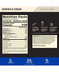 Optimum Nutrition Gold Standard Micellar Casein Protein, Cookies and Cream, 1.81lb
