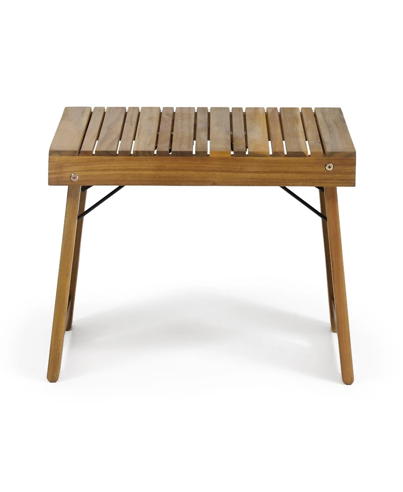 Mondawe Foldable Outdoor Wood Side Table
