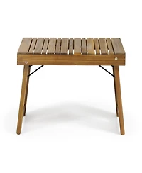 Mondawe Foldable Outdoor Wood Side Table