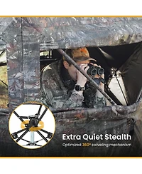 Arrowhead Outdoor 360degree(s) Degree Compact Swivel Hunting Stool Chair with No-Sink Feet - (2-Pack)