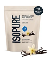 Isopure Low Carb Pure Whey Isolate Protein Powder, Lactose Free, Gluten Free, With Vitamins, Vanilla Bean, 25g Protein Per Serving, 14 Servings