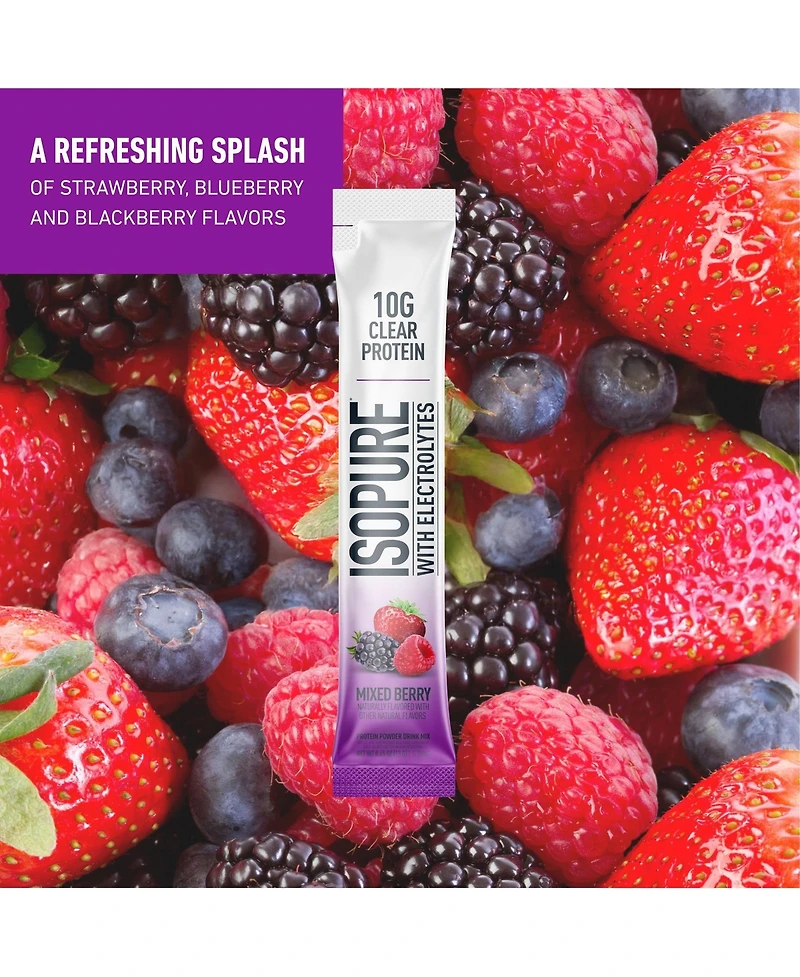 Isopure Protein Water Stickpacks Mixed Berry, 6 Count