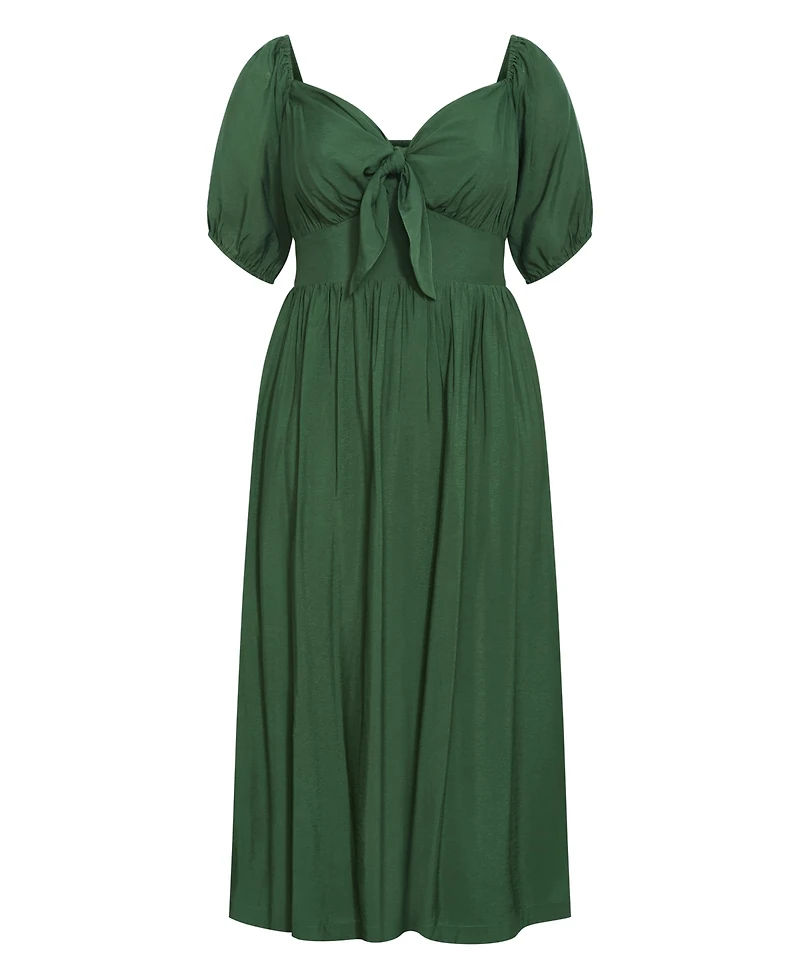 City Chic Women's Villa Roma Tie Front Dress