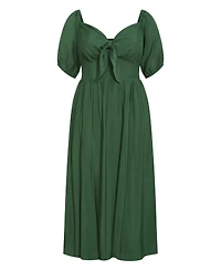 City Chic Women's Villa Roma Tie Front Dress