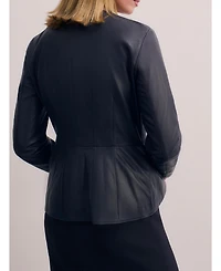 The Fold Women's Ginevra Leather Jacket