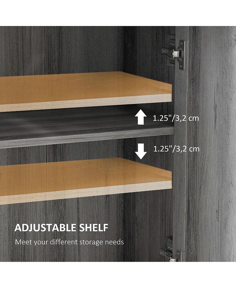 Homcom Farmhouse Storage Cabinet with Drawer and Doors