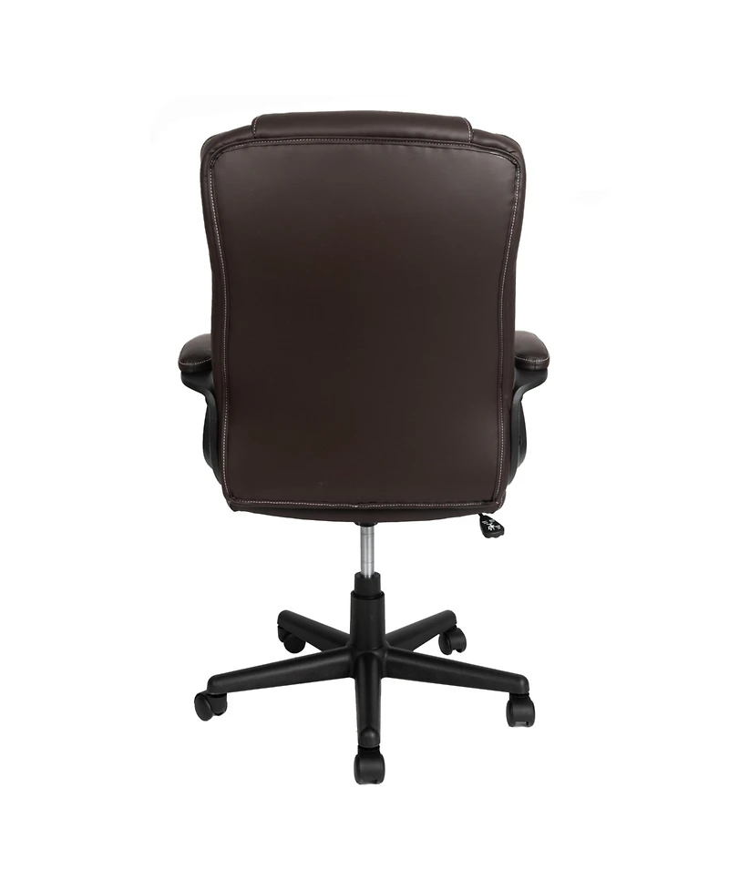 Flynama Ergonomic Executive Faux Leather Office Chair,Diamond-Stitched High Back Chair