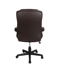 Flynama Ergonomic Executive Faux Leather Office Chair,Diamond-Stitched High Back Chair